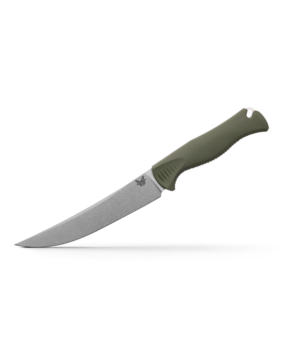Benchmade 15500-04 MEATCRAFTER® | DARK OLIVE SANTOPRENE® | 6" TRAILING POINT