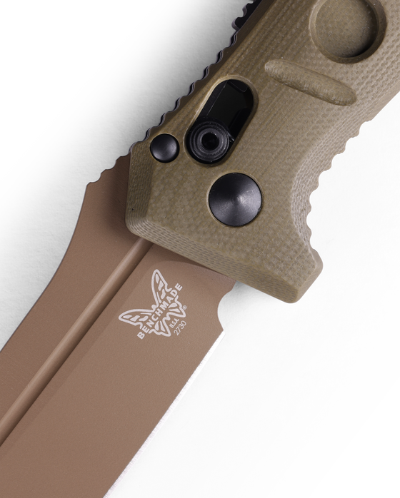 Benchmade 2730FE-2 MINI AUTO ADAMAS® | OD GREEN G10 | DROP-POINT