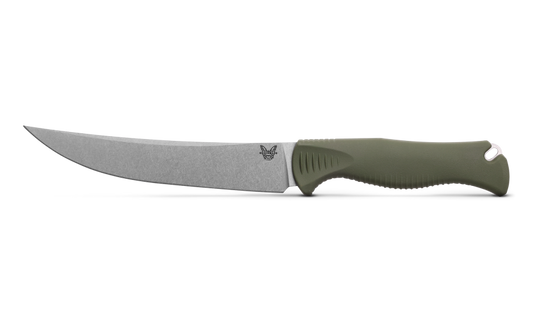 Benchmade 15500-04 MEATCRAFTER® | DARK OLIVE SANTOPRENE® | 6" TRAILING POINT