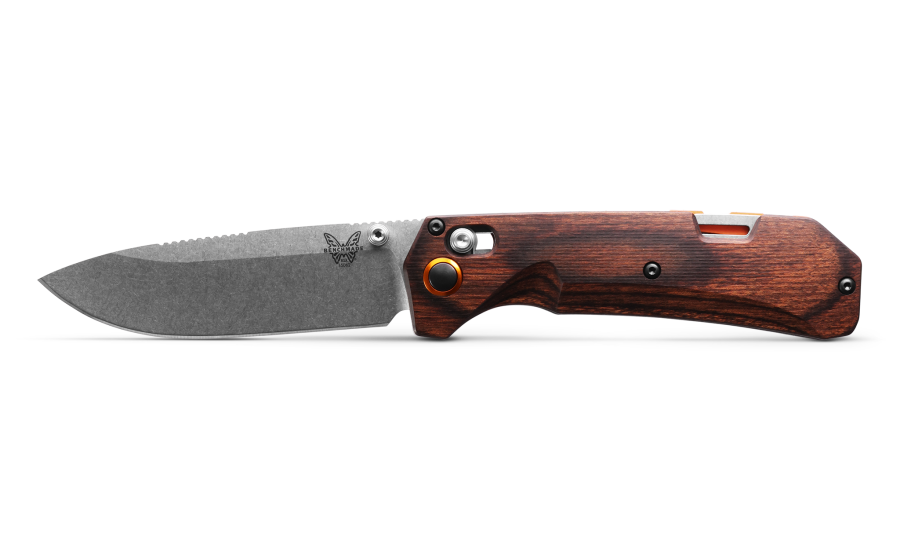 Benchmade 15062 GRIZZLY CREEK | STABILIZED WOOD | ORANGE ACCENTS